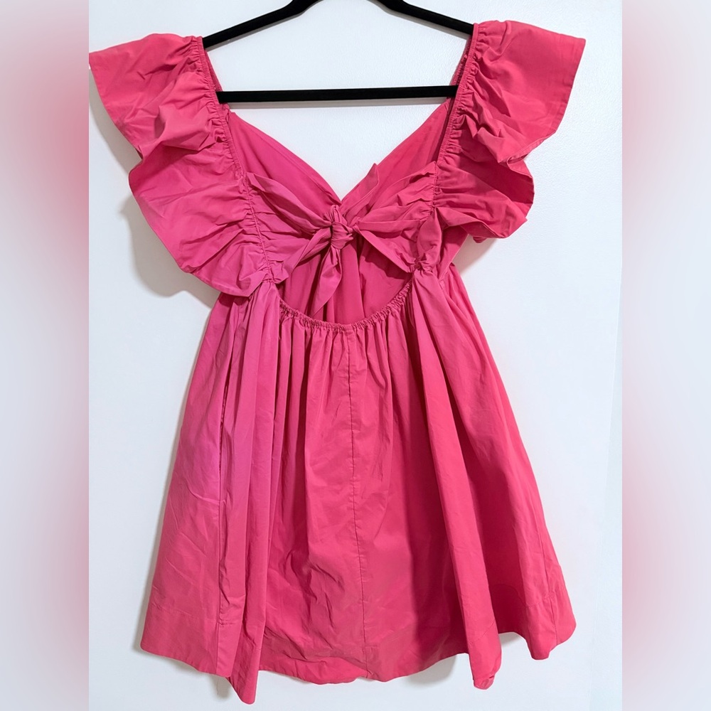 Pink Ruffled Sleeveless Dress - Picture 4 of 8